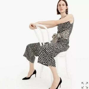 NWT J Crew Silk Pebbled Jumpsuit Size 2